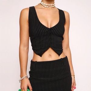 Tiger Mist pin striped vest top